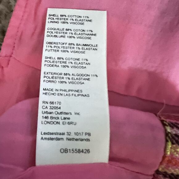 Anthropologie Maeve Structured Plaid Corset Top 6 Women’s Pink Combo OB1558426 - Picture 6 of 7